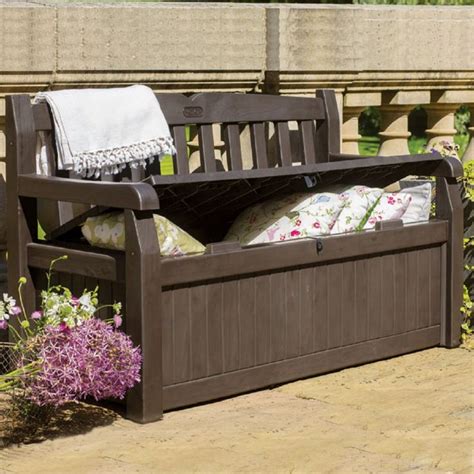 The eden garden bench is an attractive piece of furniture that seats two adults and doubles as a lockable deck box… keter | eden storage bench | creating amazing spaces javascript seems to be disabled in your browser. Keter 213126 Eden Bench Box | www.hayneedle.com | Patio ...