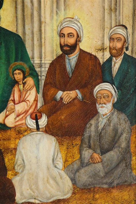 Extremely Fine And Rare Islamic Qajar Portrait Painting Of Prophet