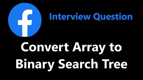 Convert Sorted Array To Binary Search Tree Leetcode 108 Python