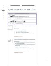 Examen segundo parcial Segunda vuelta Revisión del intento pdf Mis cursos Algoritmos y