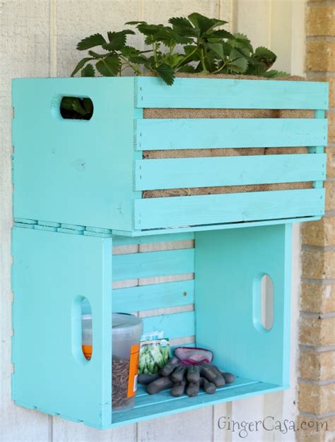 41 Of The Best Ways To Repurpose Old Wooden Crates Pillar Box Blue