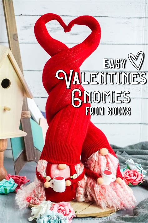 How To Make A Valentine Gnome Heart Sock Gnome Couple In 2020