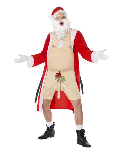 Naked Santa Costume With Mistletoe On The Penis Buy Santa Claus Costumes Low Horror