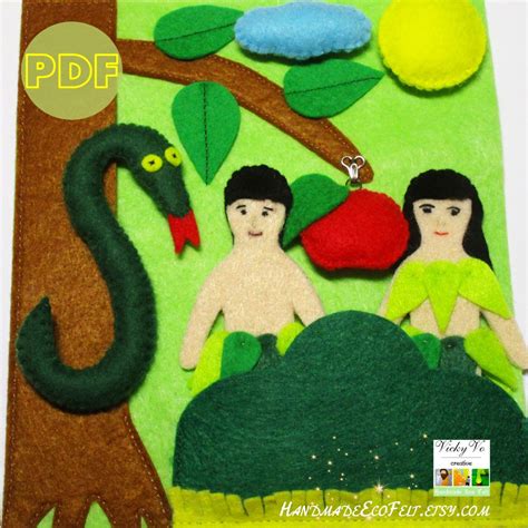 Bible Quiet Book Page Felt Lds Adam And Eve Pdf Sewing Pattern
