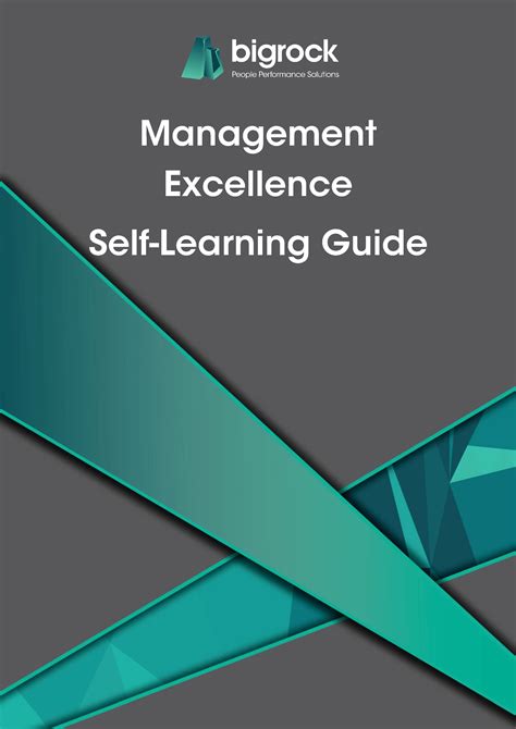 Management Excellence Self Learning Guide Enhance Your Management