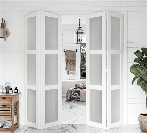 Buy BARNER HOME Bi-Fold Doors, 36in. x 80 in, 3-lite Tempered Frosted