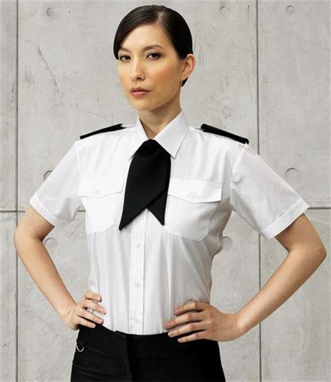Premier Ladies Short Sleeve Pilot Shirt Fire Label