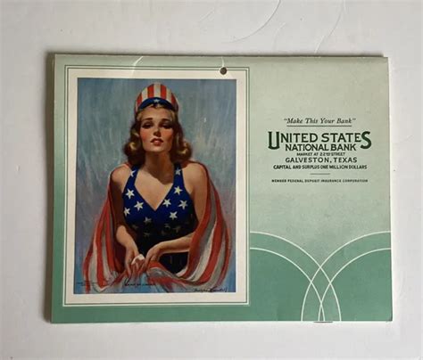 Vintage 1943 Patriotic Wwii “spirit Of Liberty” Pinup Girl Calendar 7x9 1000 Picclick