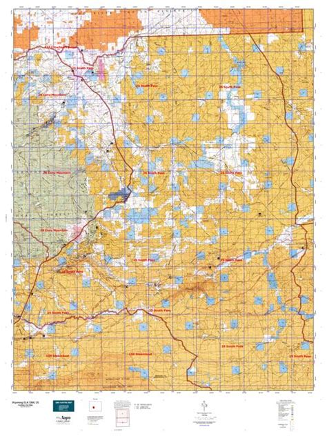 Wyoming Elk Gmu 25 Map Mytopo