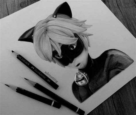 For each, enclose a curved triangle using two curved lines. How To Draw Cat Noir Easy Step By Step