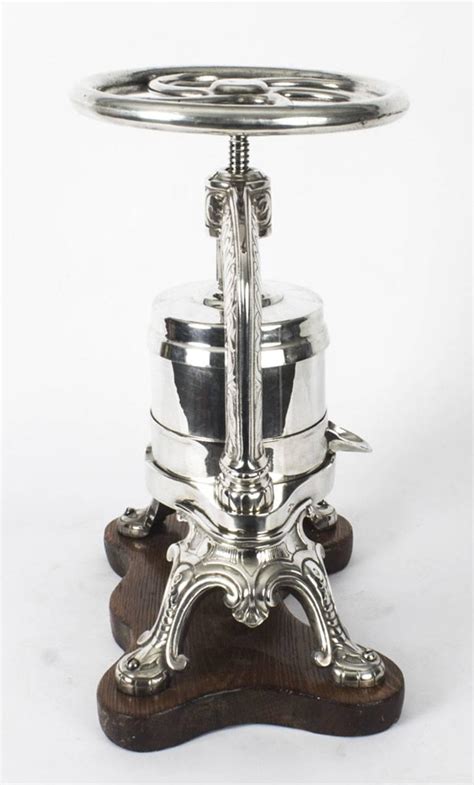 Antique Rare French Silver Plated Duck Press 19th Century At 1stdibs