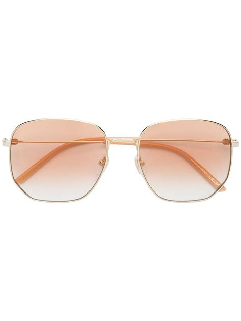 gucci eyewear rectangular frame sunglasses farfetch