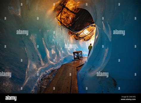 Rhone Glacierin The Ice Of The Glacierglacier Cave Stock Photo Alamy