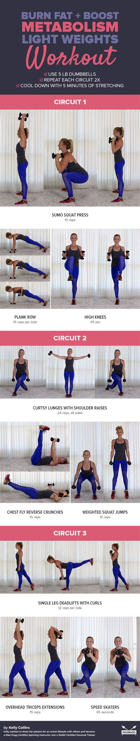 This Workout Uses Light Weights To Burn Fat Tone Your Body From Head