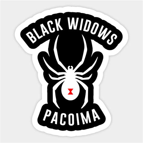 Black Widows Pacoima Black Widows Sticker Teepublic