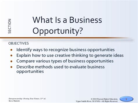 Used to talk about what is going to happen in the future, especially things that you are certain…. What is a business opportunity