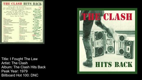 The Clash I Fought The Law Youtube
