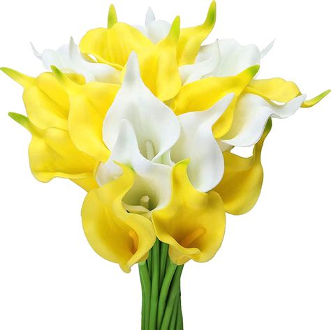 Tifuly Pcs Artificial Calla Lilies Realistic Latex Calla Lily With