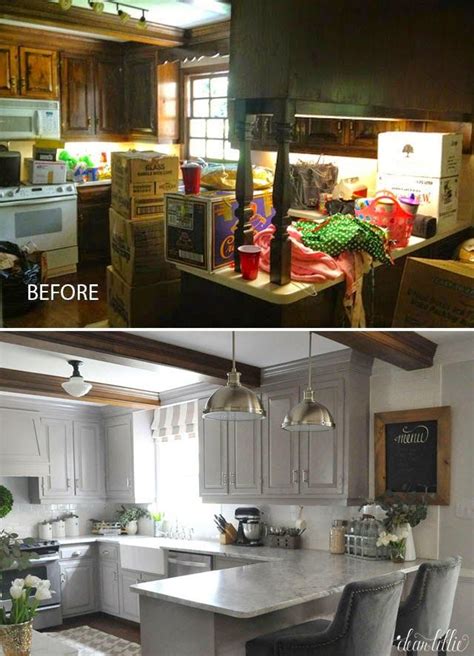 I totally get making things your own, but never understood why it is done. Tiny Farmhouse Kitchen Remodel Ideas: Stunning difference ...