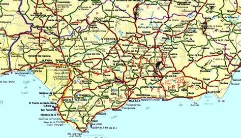 Mapa De Carreteras De Andalucía Tamaño Completo