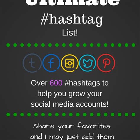 Ultimate Hashtag List - Haley's Vintage | List of hashtags, Blog social