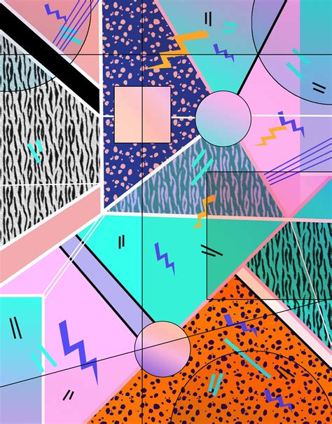 80s 90s Inspired Pattern And Graphics On Behance 90s Graphic Design