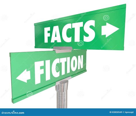 Facts Vs Fiction Truth Or Lies Street Road Signs Stock Illustration