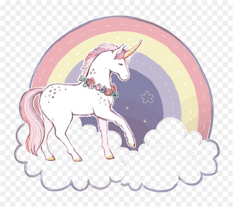Einhorn Clipart Free Rainbow Unicorn Stock Illustration Download