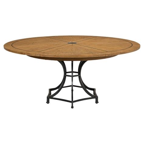 Modern Industrial Round Dining Table White Wash For Sale At 1stdibs