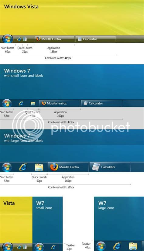 Windows 7 Superbar Large Vs Small Vista Vs Windows7 Poll Station