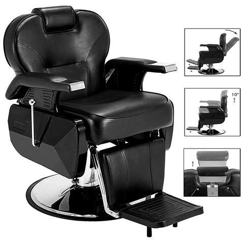 Paddie Barber Chair Salon Styling Chair Hydraulic Reclining All Purpose Heavy Duty Swivel For