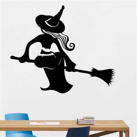Halloween Wall Sticker Witch Removable Decal Mural For