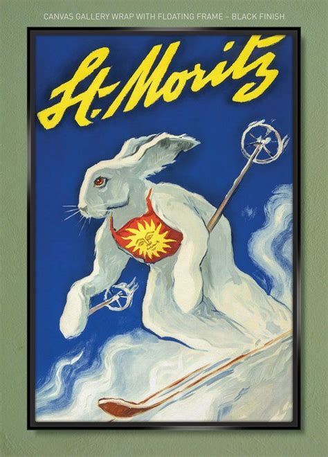 st moritz ski bunny 1955 by alex walter diggelmann swiss etsy ski bunnies ski posters ski