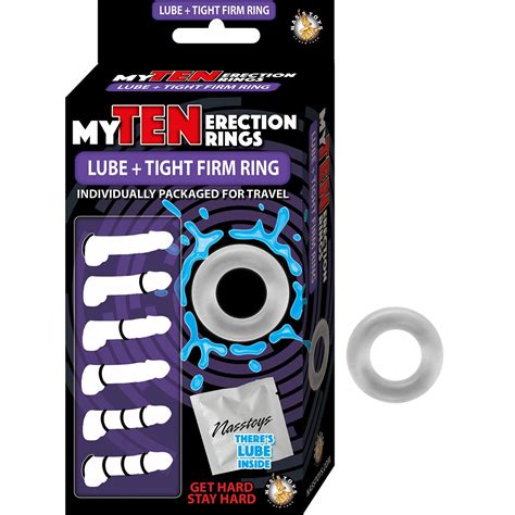 My Ten Erection Rings Lube Tight Firm Ring Clear Nasstoys