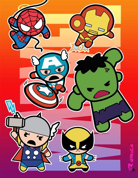 Marvel Chibi Super Heroes By Aerlixir On Deviantart