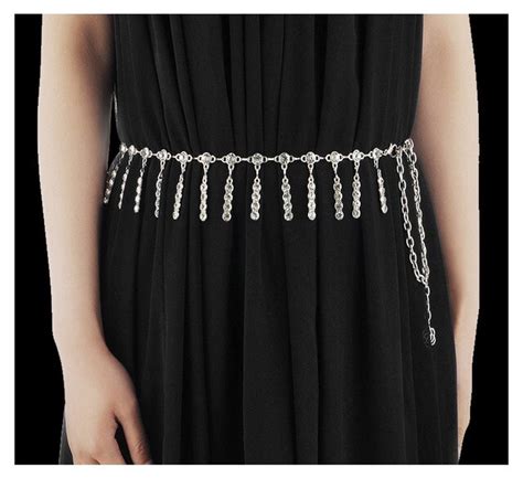 Belly Dance Silver Waist Chain For Women Belly Jewelry Belly Dance