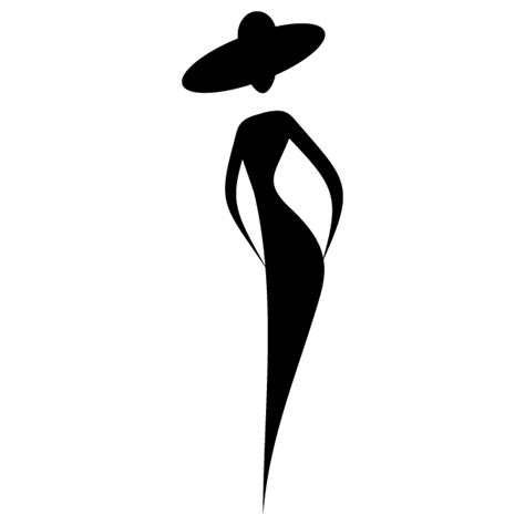Silhouette Dress Stencil Woman Silhouette Png Download 600600