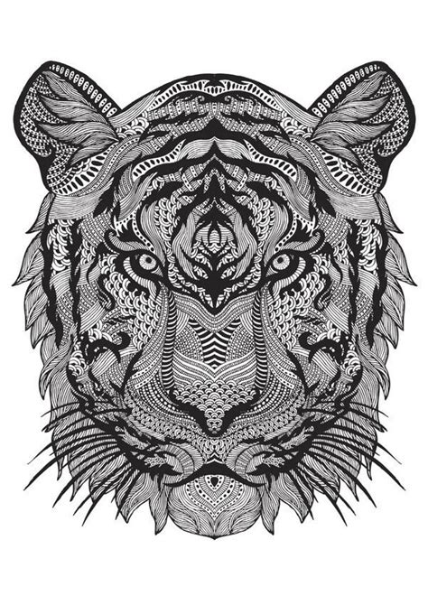 357 x 357 gif pixel. Dieren Kleurplaat Mandala Tijger