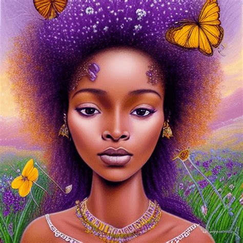 Brown Skin African Queen · Creative Fabrica
