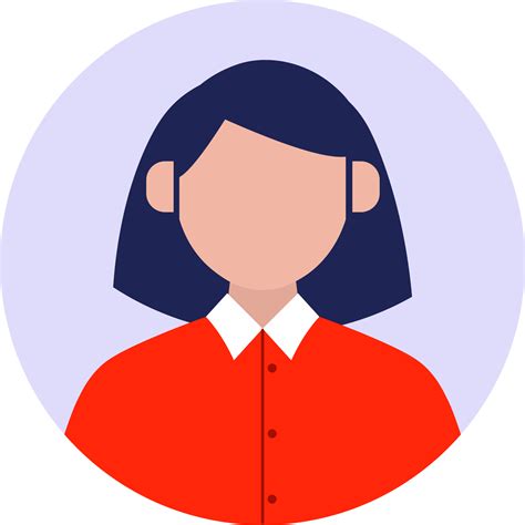 Female User Avatar Icon In Flat Design Style Person Signs Illustration