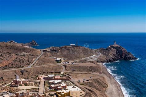 Rocky Coast Of Cabo De Gata Nijar Park Almeria Spain Stock Image Image Of Nijar Horizon