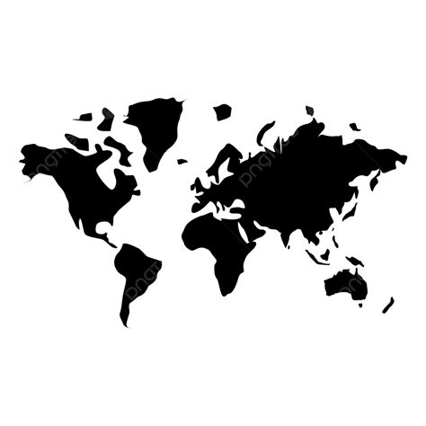 Silueta De Mapa Del Mundo Icono Atlas Mundial Sobre Fondo Blanco Porn