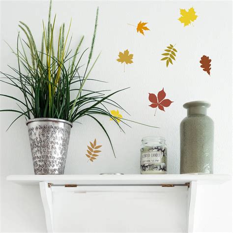 Mini Autumn Leaves Wall Stickers By Leonora Hammond