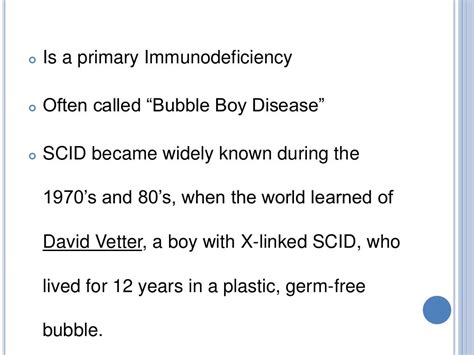 Severe Combined Immunodeficiency Scid