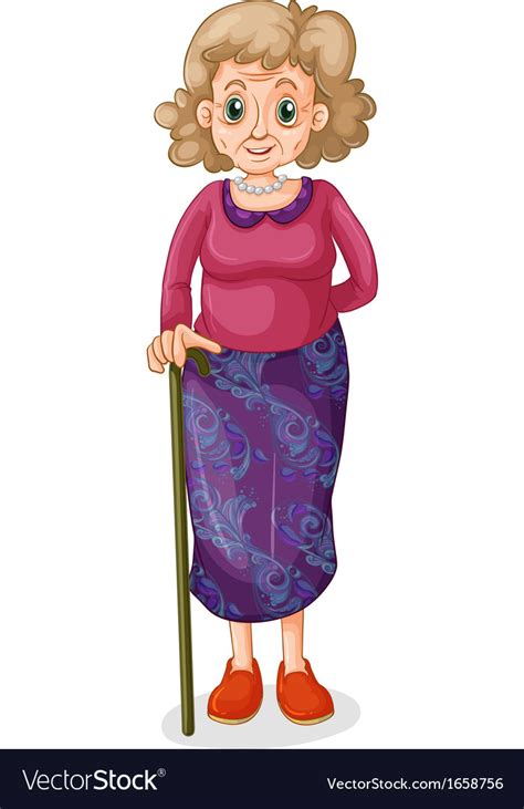 a beautiful grandmother royalty free vector image