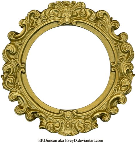 Golden Round Frame Png Picture Png Mart Images And Photos Finder