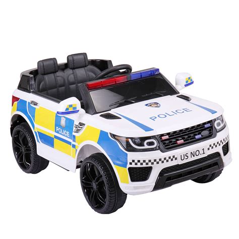 Tobbi Kid Ride On Police Car 12v Battery Powered Electric Truck Ride On