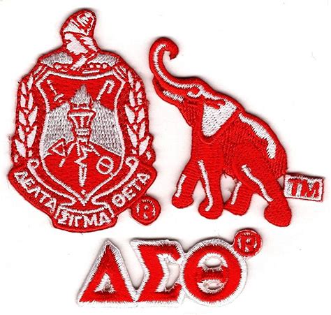Amazon Com Cultural Exchange Delta Sigma Theta Pack A Embroidered Stick On Applique Patches