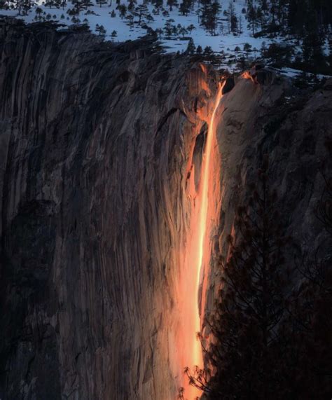 Yosemites Rare Firefall Phenomenon Attracts Tourists And Photographers