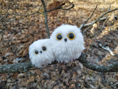 Plush Snowy Owl Cute Easter Owls Owl Stuffed Animal T Etsy